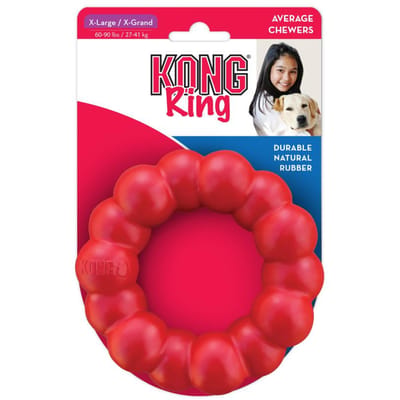 Kong Ring XL EU - Hondenspeelgoed - Rubber - ⌀13 cm - Rood