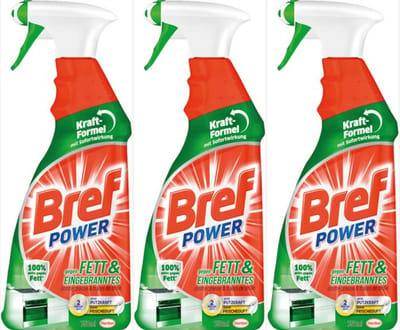 Bref Power - Keukenreiniger - Tegen vet & aangebrand voedsel - Voordeelverpakking - 3X750ml
