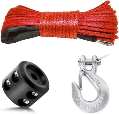 Sleepkabel - Lier Touw - Voertuigen Hulp - Hoge trekkracht - 7700 kg - Rood