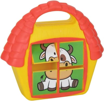 ABC Geluid Puzzel - Boerderij Puzzel Dierengeluiden - Spelenderwijs Leren - Met Dierengeluiden Melodieën - 19 cm - Multicolor