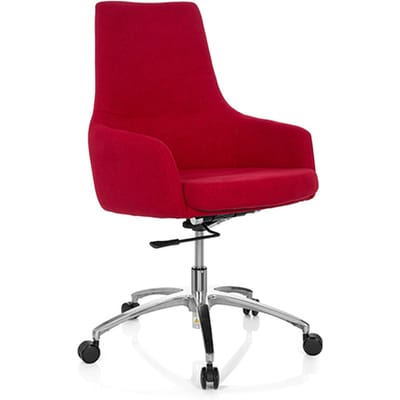 Bureaustoel SHAKE 100 stof rood hjh OFFICE