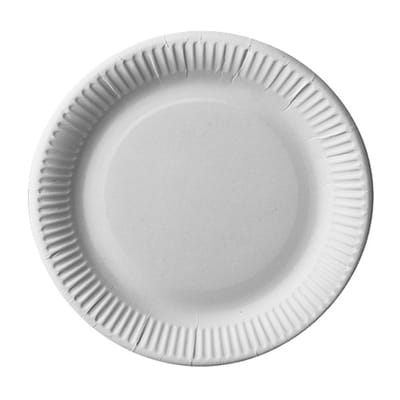 25x 12 Borden karton pure rond Ø 23 cm wit