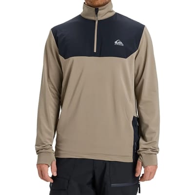 Quiksilver Early Start Fleece Met Halve Rits Beige S Man
