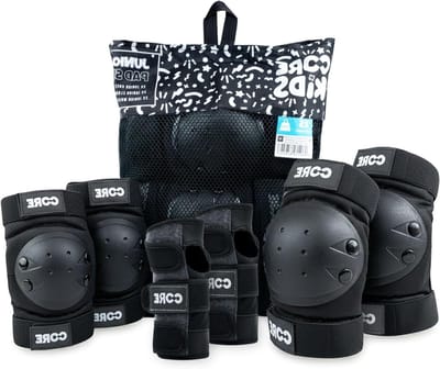 CORE 6 in 1 Junior beschermende knie- en elleboogpads set, Skate Beschermende tandwielen, Pads voor kinderen, Jeugd en Volwassen voor Skateboarden, Scooter, Fietsen en Schaatsen (XXS)