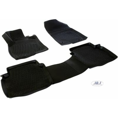 Tapis De Sol En Caoutchouc - J&J AUTOMOTIVE - Mazda 6 - Sur Mesure - Antidérapant - TPE Non Toxique noir