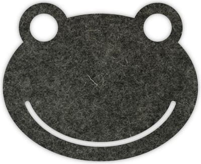 Kikker vilt onderzetters - Gemeleerd antraciet - 6 stuks - 11 x 10 cm - Tafeldecoratie - Glas onderzetter - Cadeau - Woondecoratie - Woonkamer - Tafelbescherming - Onderzetters Voor Glazen - Keukenbenodigdheden - Woonaccessoires - Tafelaccessoires