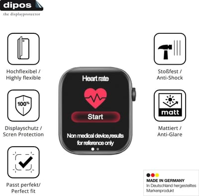 dipos FLEX – 2x Matte Screenprotector geschikt voor Aseeyirj G136 1.92 Zoll | Volledige Schermbescherming | Case-Friendly