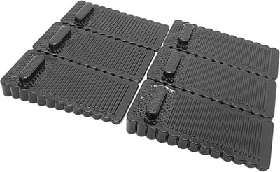 Vloer Deurstopper Set van 6 Stuks - In Hoogte Verstelbare Antislip Deurwig van Krasbestendig Rubber voor Balkondeuren en Kinderkamers