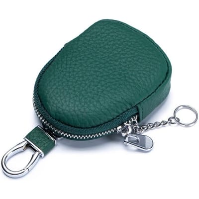 Echt Lederen Portemonnee Mini Muntzakje Multifunctioneel Sleutelopbergzakje Universele Oortas Personaliseerbaar Muntzakje groen