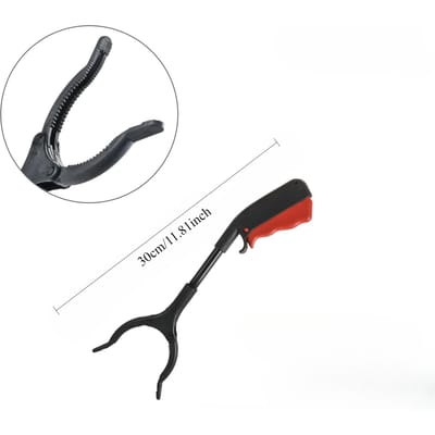 30cm Afvalgrijper Grijper Reacher Stok Reikgrijper Ergonomisch Bereik Afvalklemmen Grijper Opraapgereedschap zwart