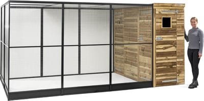 Wood Selections Volière Ruben R10 - Vogelkooi - vogelhuis voor buiten - papegaaienkooi - dierenverblijf - Vogelren - vogelverblijf