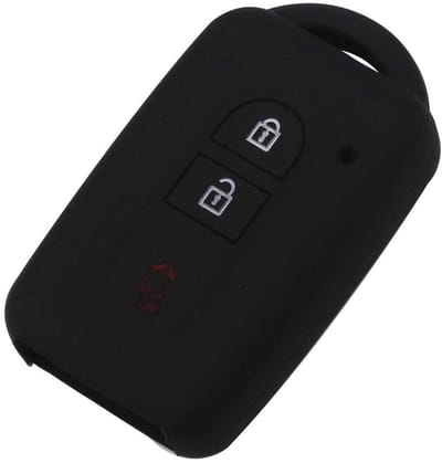Dailygoody - Siliconen Autosleutel Cover - Bescherming voor Sleutels - Zwart - Geschikt voor Nissan - 3 Knoppen - Duurzaam en Stijlvol - Perfecte Pasv