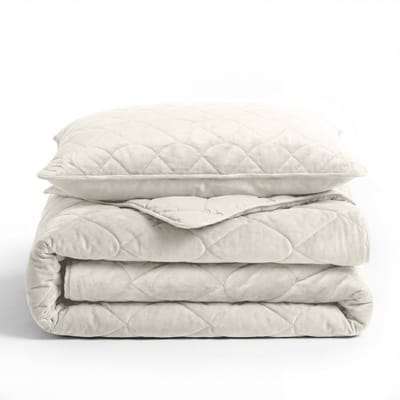 Sleeptime 2 in 1 Velvet Dekbed zonder Overtrek Dekbed - Dekbed inclusief slopen - 140 x 200 - Beige