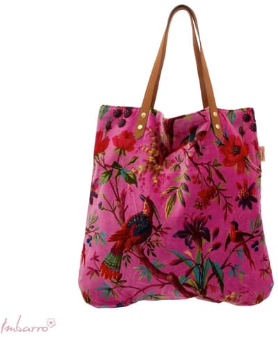 Imbarro - Shopper - Tas - Strandtas - Boodschappentas - Velvet - Paradise- Purper