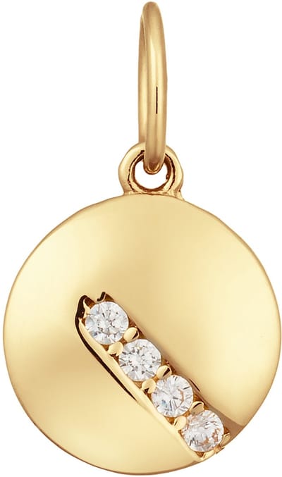 Glow 220.0100.00 Dames Hanger - Rond - Sieraad - 14 Karaat Goud - 9 mm breed - 15 mm lang