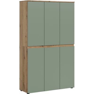Furnilux Universele kast in trendy smoke met eiken accenten 105x175x37 cm