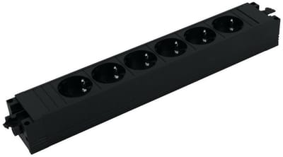 Bachmann stekkerdoos met Wieland GST18® installatiestekker en 6 contacten / zwart