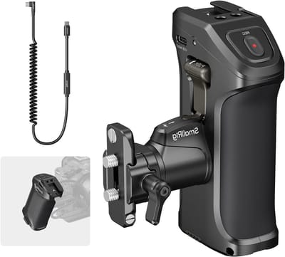 Rotating Side Handle met Trigger REC voor Canon en Blackmagic Design Camera's, Geschikt voor F550/570 Batterij en Shutter Control, Ideaal voor R3, R5 en R6
