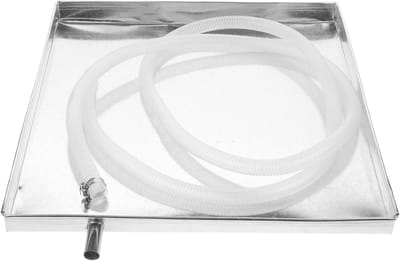 Opvangbak Wasmachine - Lekbak AC - Condenswater Opvang - Roestvrijstaal - 40x40 cm - Zilver