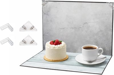 Professionele Fotografie Set voor Producten, 30 x 40 cm, 10 Dubbelzijdige Achtergrondvellen, 20 Patronen voor Sieraden, Voedsel en Cosmetica Fotografie