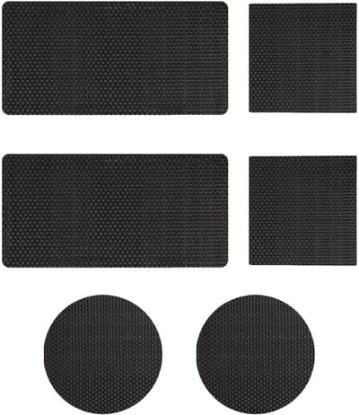 Trampoline Reparatie Set - Trampoline Pleisters - Trampoline Onderhoud - Zelfklevend PP-weefsel - 6-delige set - Zwart