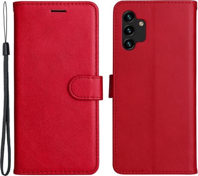 Coverup Hoesje - Geschikt voor Samsung Galaxy A13 4G Hoesje - Coverup Book Case - Rood
