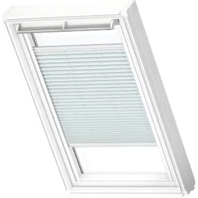 Velux Manueel Lichtdoorlatend Plisségordijn White Line Fhl Fk04 1285swl Zachtblauw