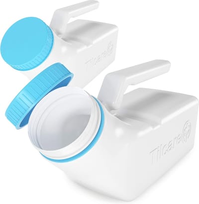 Lichtgevend Urinoir voor Mannen - 1000ml Dikke Plastieken Draagbare Plasfles (2-Pack)