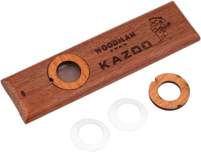 Houten Kazoo Blaasinstrument - Eenvoudig te Spelen Muziekinstrument voor Gitaar en Ukelele Begeleiding