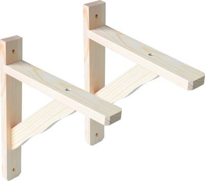 AMIG Plankdrager – 2 stuks – 280 x 220mm – Hout – 2 x 95kg – Pijnboom Schapdrager