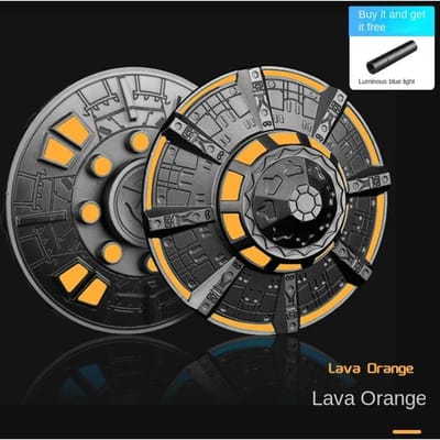 Coole Ruimtevaartuig UFO Fidget Spinner EDC Metaallegering Lichtgevende Vingertop Gyroscoop Ontspannende Speeltjes voor Volwassenen Kinderen Anti-Angst