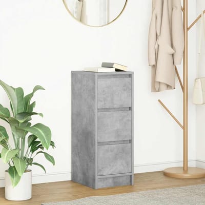 vidaXL - Dressoir - 29,5x34x76 - cm - bewerkt - hout - betongrijs