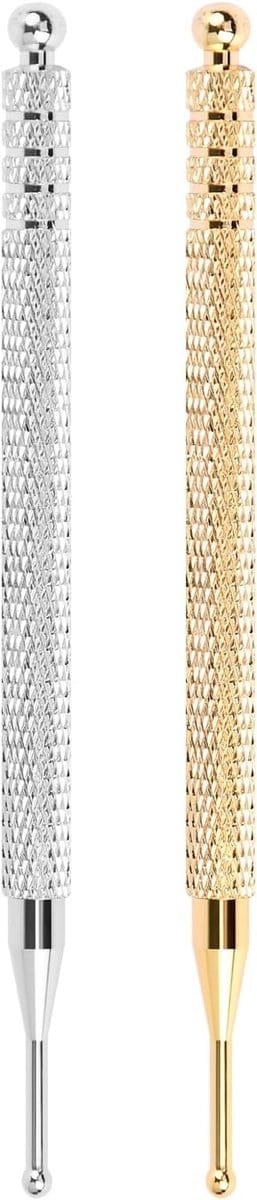 Acupunctuur Pen Set van 2 Stuks, RVS Dubbelzijdige Lichaamsprobe, Gezichtsmassager voor Acupressuur en Meridianen, 10 cm Lang