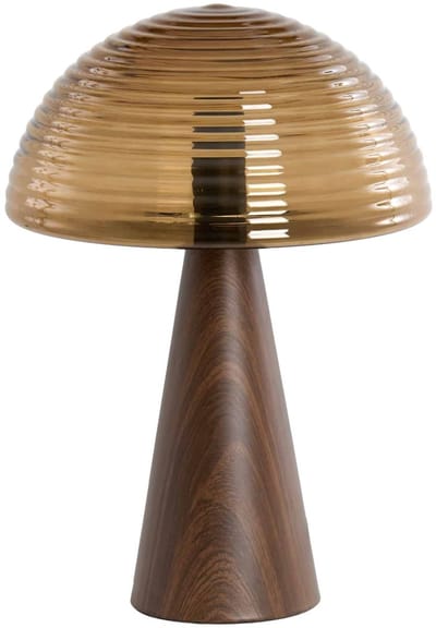 Light & Living Tafellamp Mueda - Donkerbruin - Ø30cm - Modern