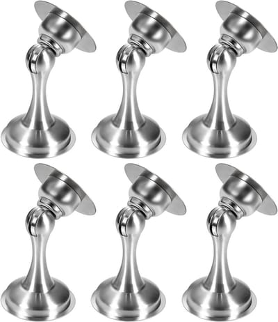 Set van 6 Magnetische Deurstops - Roestvrij Staal met Sterke Magneet