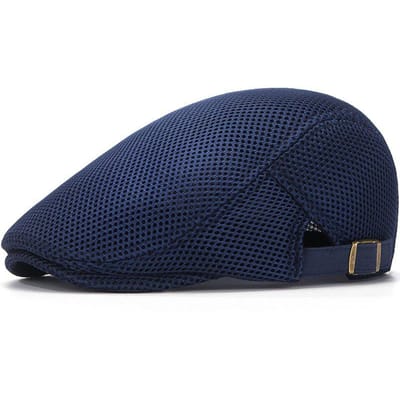 Zomer Dunne Heren Duckbill Pet Mesh Ademend Zonnescherm Casual Zonnehoed One size blue