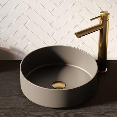 Brauer Circle Waskom - Rond - 36 cm - Keramiek - Mat - Grijs