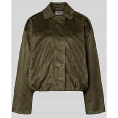 Regular fit blouson in leerlook model 'AMBER'