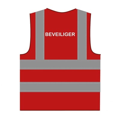 Beveiliger hesje RWS rood