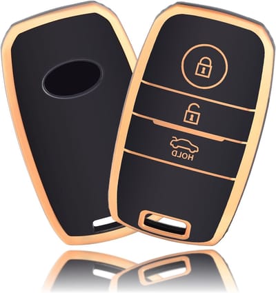 Sleutelhoes voor Auto met 3 Knoppen, Bescherming voor Sleutels, Geschikt voor Kia Modellen zoals Sorento, Sportage en Picanto