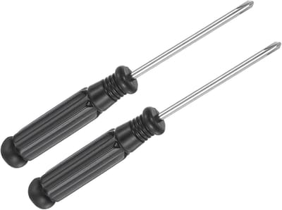 Kleine Phillips Schroevendraaier 2.5mm - 94mm Lengte, Carbon Staal met Antislip Handvat - Ideaal voor Brillen, Horloges en Laptops, Set van 2 Stuks