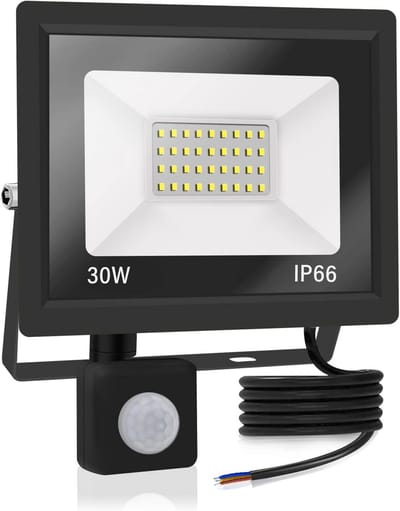 Krachtige LED Buitenlamp met Bewegingssensor 30W Warm Wit IP66 Waterdicht voor Tuin en Buitenruimtes