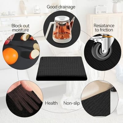 Grote antislip onderlegger voor tapijten - 150x200 cm - Zwart - Snijdbaar PVC materiaal