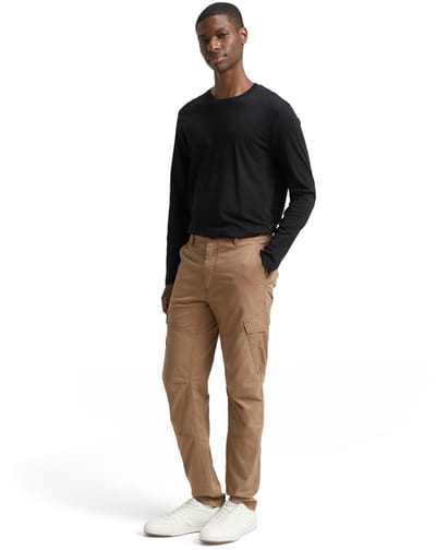 Tom Tailor Denim - Regular tapered cargobroek - Maat XL - Caribou Beige