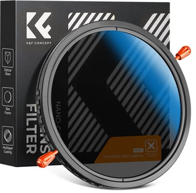 K&F Concept 82mm circulair polarisatiefilter & ND2-32 variabel grijsfilter Nano-C 2-in-1 filter CPL ND