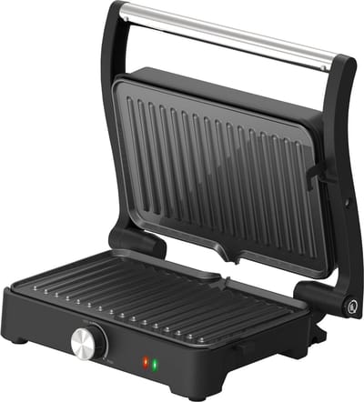Tosti IJzer - Tosti Maker - Snelle Lunch - Cool Touch Handgrepen - 32 x 275 cm - Zilverkleurig