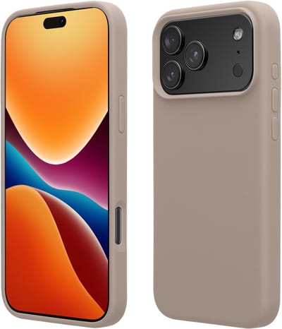 kwmobile telefoonhoesje geschikt voor Apple iPhone 17 Pro Max - Hoesje met siliconen coating - Smartphone case in taupe