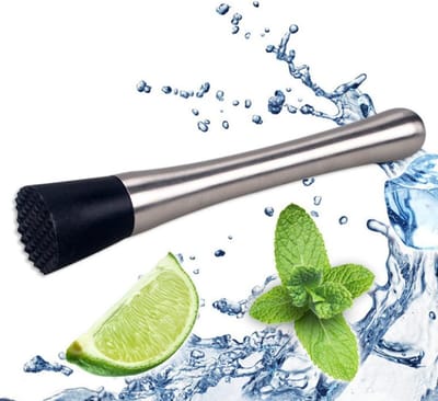 Cocktailstokken van roestvrij staal - cocktailaccessoires - mojito cocktailstamper - stootgevende cocktail voor keuken, bar, restaurant - ijsbreker - 2 stuks - geschikt voor diverse drankjes.