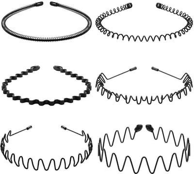 TOVBMUP Haarband - Diadeem - Haaraccessoires - Sport haarband Volwassenen - Hardlopen - Unisex vrouwen en mannen - Set van 6