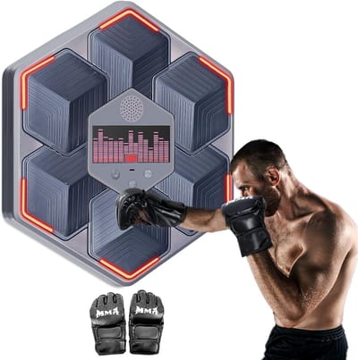 DailySupplies® Boxing Machine - Boksbal - Bokszak met Muziek - Grijs